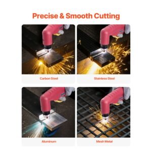plasma cutter, 65a non touch pilot arc plasma cutting machine non high frequency with 2t/4t function & adjustable pt time, 110v/220v dual voltage digital display igbt inverter