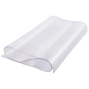 plastic table cover, 16 x 32 inch 1.5 mm thick clear table protector, rectangle pvc desk mat, waterproof & easy cleaning desk pad tablecloth, for office dresser dining room table night stand