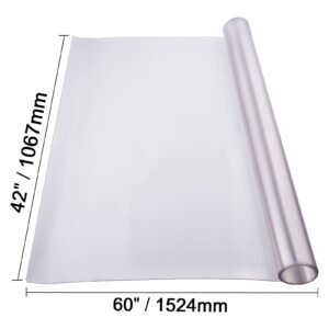 plastic table cover, 42 x 60 inch 1.5 mm thick frosted table protector, rectangle pvc desk mat, waterproof & easy cleaning desk pad tablecloth, for office dresser dining room table night stand
