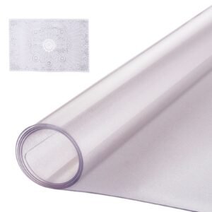 plastic table cover, 42 x 60 inch 1.5 mm thick frosted table protector, rectangle pvc desk mat, waterproof & easy cleaning desk pad tablecloth, for office dresser dining room table night stand