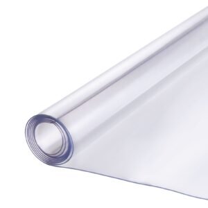 plastic table cover, 48 x 48 inch 1.5 mm thick clear table protector, square pvc desk mat, waterproof & easy cleaning desk pad tablecloth, for office dresser dining room table night stand