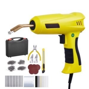 Plastic Welding Kit, 220W Plastic Welder Gun with 800PCS Hot Staples & 56PCS Welding Rods, Professional Hot Staple Welding Gun with LED Light, Carrying Case for Kayak, Toys, Car Bumper Repair