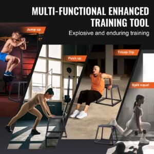 plyometric jump boxes, 12/18/24/30 inch plyo box, platform and jumping agility box, anti slip fitness exercise step up box set for home gym training, conditioning strength training, black