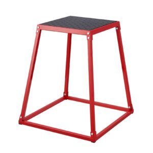plyometric jump boxes, 12/18/24/30 inch plyo box, platform and jumping agility box, anti slip fitness exercise step up box set for home gym training, conditioning strength training, red