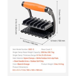 plywood carrier, 200 lbs single clamp capacity, adjustable drywall carrying tool for 0 1 inches thickness boards, plywood carrier with non slip grips for plastic boards, plywood, drywall