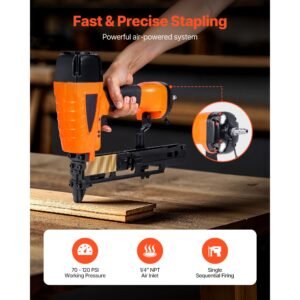 pneumatic staple gun 16 gauge 716 inch medium crown pneumatic stapler 1 to 2 length 70 120psi heavy duty air powered staple gun for roof decking wall sheathing fencing and subflooring 1.jpg