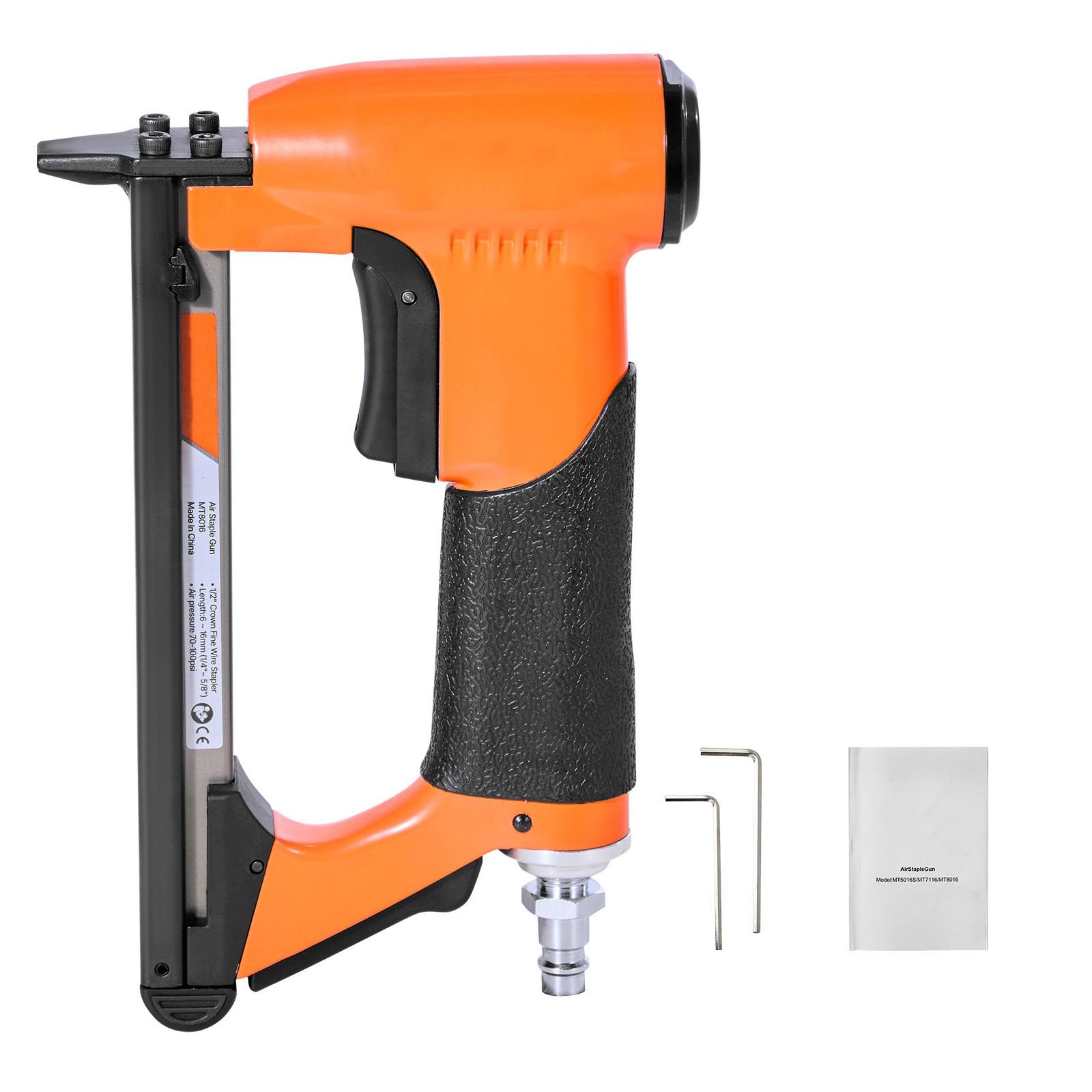 pneumatic staple gun, 21 gauge air upholstery stapler for 80 series fine wire staples 1/2" crown 1/4" 5/8" length, max 150pcs loading air staple gun for upholstering, woodworking, diy projects