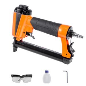 Pneumatic Staple Gun, 21 Gauge Pneumatic Upholstery Stapler for 80 Series 1/2-inch Crown 1/4"-5/8" Length Staples, 70-110 PSI Air Staple Gun for Woodworking, Upholstering, Crafts, DIY Projects