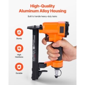 pneumatic staple gun, 22 gauge pneumatic upholstery stapler for 71 series fine wire staples 3/8 inch crown 5/32" 5/8" length, 70 110 psi air staple gun for woodworking, upholstering, diy project