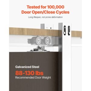 pocket door frame kit, for 24 36 in wide 84 in high door, pocket door kit with two way soft close mechanism, slide smoothly quietly, easy to install, premium galvanized steel, for living room