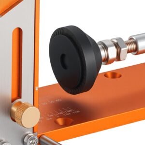 pocket hole jig kit, 1/2 to 1 1/2 in adjustable, jig pocket hole system with toolcase, c clamp, step drill, hex wrench, drill stop ring, square drive bit, reinforced metal frame, for woodworking