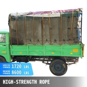 polyester rope 9/16" x 200', load and pulling rope, 8600lbs breaking strength(not suitable for rocking climbing, mountain climbing, hanging people, etc.)