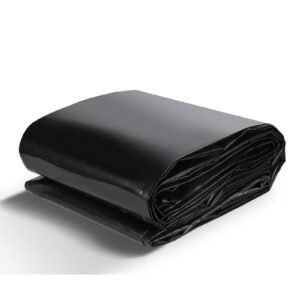 Pond Liner, 10 x 13 ft 20 Mil Thickness, Pliable LLDPE Material Pond Skins, Easy Cutting Underlayment for Fish or Koi Ponds, Water Features, Waterfall Base , Fountains, Water Gardens, Black