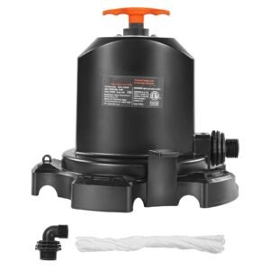 Pool Cover Pump, 1/2 HP 1575 GPH, 120V Submersible Swimming Pool Cover Pump with 25 ft Power Cord, 24 ft Max Head Lift, Water Removal and Transfer Pump, for Pool Draining Inflatable Water Parks