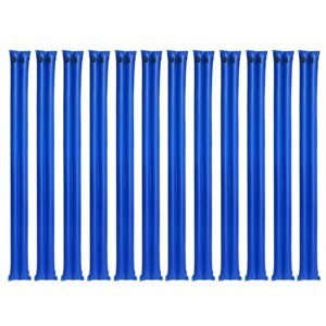 Pool Cover Water Bags, 12 Packs 10 Ft, Double Chamber Pool Cover Water Tubes, 0.4mm Thick PVC Bags Weights with Leakproof Screw Cap, for Inground Swimming-Pool Covers Winter Closing, Blue