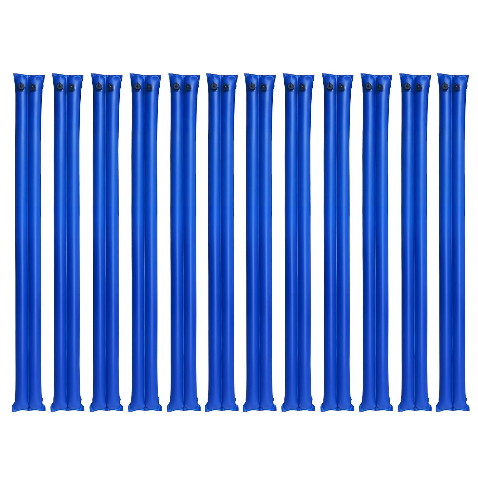 pool cover water bags, 12 packs 10 ft, double chamber pool cover water tubes, 0.4mm thick pvc bags weights with leakproof screw cap, for inground swimming pool covers winter closing, blue