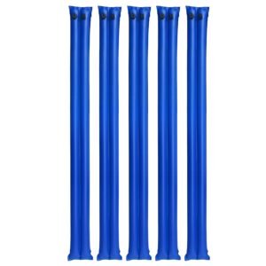 Pool Cover Water Bags, 5 Packs 8 Ft, Double Chamber Pool Cover Water Tubes, 0.4mm Thick PVC Bags Weights with Leakproof Screw Cap, for Inground Swimming-Pool Covers Winter Closing, Blue