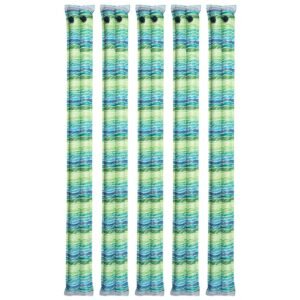 Pool Cover Water Bags, 5 Packs 8 Ft, Double Chamber Pool Cover Water Tubes with Reflective Strips, 0.3mm Thick PVC Bags Weights with Leakproof Screw Cap, for Winter Inground Swimming-Pool Covers