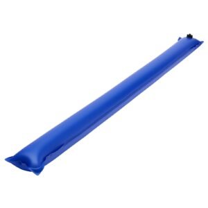 pool cover water bags set, 6 packs 8 ft single chamber pool cover water bags & 4 corner tubes, 0.4mm thick pvc bag weights with leakproof valve, for winter inground swimming pool covers