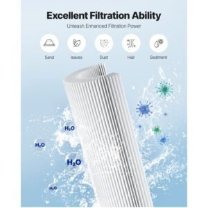 pool filter cartridge, 4x 105 sq. ft, spa hot tub filter cartridge replacement, compatible with pentair ccp420, pleatco pcc80 pak4l, secure for kids & pet, easy to clean