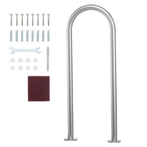 Pool Handrail,36 x 13 inch Pool Railing, Aluminum with Base Plate for Indoor/Outdoor Pools, Humanized Swimming Pool Safety Railing for Decks, Rust-Proof Grab Bar with Accessories for Spas Docks
