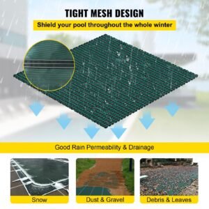 pool safety cover fits 16x30ft rectangle inground safety pool cover green mesh solid pool safety cover for swimming pool winter safety cover