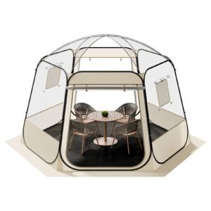 Pop up Bubble Tent, 11 x 10.2 ft Waterproof & UV-Resistant, Clear Camping Tent Shelter, Outdoor Garden Dome Igloo Tents with Windows, 540° Panoramic View, for 8-10 Persons Patio Backyard