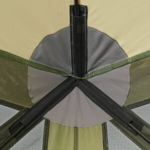 pop up gazebo tent, pop up screen tent 6 sided canopy sun shelter with 6 removable privacy wind cloths & mesh windows, 10x10ft quick set screen tent with mosquito netting, army green