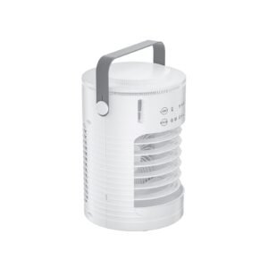 Portable Air Conditioner, 4-in-1 Evaporative Air Cooler, 3-Speed Mini Air Conditioner with Smart Timer, 600ml Water Tank, 7-Color Light, Personal Mini Desk AC Fan for Bedroom Office Room
