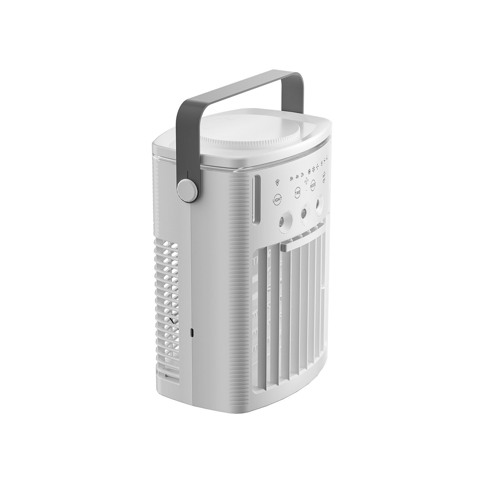 portable air conditioner, 4 in 1 evaporative air cooler with remote control, 3 speed mini air conditioner with timer, 3 mist levels, 1l water tank, 120° oscillating mini ac fan for desktop home