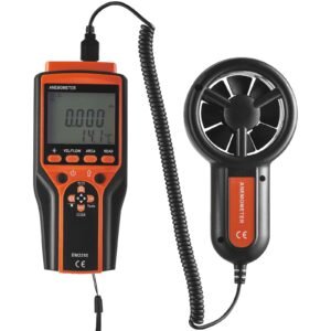 Portable Anemometer Split Design, Temp Range 14-140Fahrenheit, LED Screen Digital Air Speed & Temperature Meter, Wind Chill & Velocity Measurement, Ideal for Sailing, Surfing, Flying, HVAC
