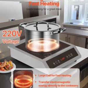 portable commercial induction cooktop 3500w countertop burner 11 temp levels