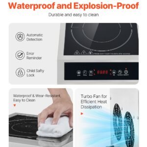 portable commercial induction cooktop 3500w countertop burner 11 temp levels