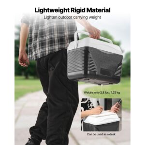portable cooler, 8.5 qt hard cooler with ice retention and heavy duty handles, lightweight rigid material insulated portable cooler, suitable for family picnics and short trips