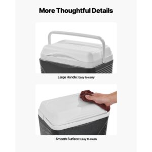 portable cooler, 8.5 qt hard cooler with ice retention and heavy duty handles, lightweight rigid material insulated portable cooler, suitable for family picnics and short trips