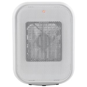 Portable Electric Space Heater with Thermostat, 1000W/1500W 2-Level Adjustable Quiet Ceramic Heater Fan, 9 in Tip-Over Shutdown Flame-Retardant PP Small Heaters for Office Room Desk Indoor Use