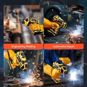 portable handheld welding machine, 20 120a portable arc welder with 5 level current adjustment & igbt inverter, 110v handheld stick welder with hot start function fit for 1/16" 1/8" welding rods