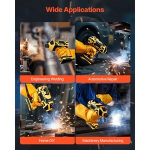 portable handheld welding machine, 20 140a portable arc welder with 5 level current adjustment & igbt inverter, 110v handheld stick welder with hot start function fit for 1/16" 1/8" welding rods