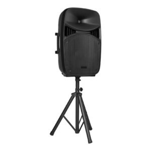 Portable PA System, 2000W (PMPO) Powered, Sound System Set with 3 Channel Mixer, Dual Speakers, Wireless Bluetooth, Microphone, Compact Stands, USB & SD Inputs, Remote Control, for DJs Events