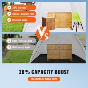 portable paint booth, larger spray paint tent with built in floor & mesh screen, painting tent station for furniture diy hobby tool, 10x7x6ft spray paint shelter