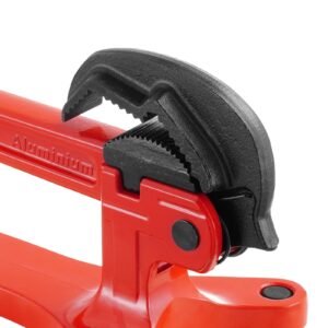 portable pipe vise, lightweight aluminum pipe vise with 1/8" to 1 1/2" clamping capacity, ideal for onsite plumbing installation, repair, and maintenance