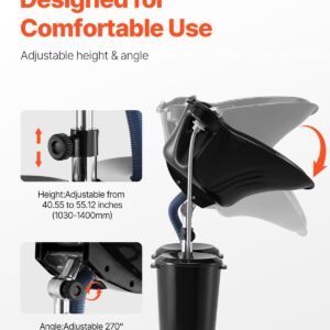 portable shampoo bowl, shampoo sink for washing hair with electric pump, includes 2 buckets 2 showerheads, drain hose, height and angle adjustable portable wash bowl for home salon use, black