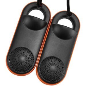 portable shoe dryer, electric boot dryer, deodorized boot warmers/dryer with quick & even drying for cotton slippers, snow boots, leather shoes, canvas shoes, socks, black & orange