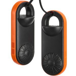 portable shoe dryer, electric boot dryer, deodorized boot warmers/dryer with quick & even drying for cotton slippers, snow boots, leather shoes, canvas shoes, socks, black & orange