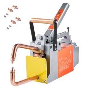 portable spot welder, 1/8 inch spot welder machine with 1.5kva input capacity, handheld welding tip gun, metal sheet spot welding machine for steel plates