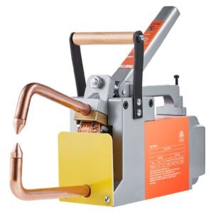 portable spot welder, 1/8 inch spot welder machine with 1.5kva input capacity, handheld welding tip gun, metal sheet spot welding machine for steel plates