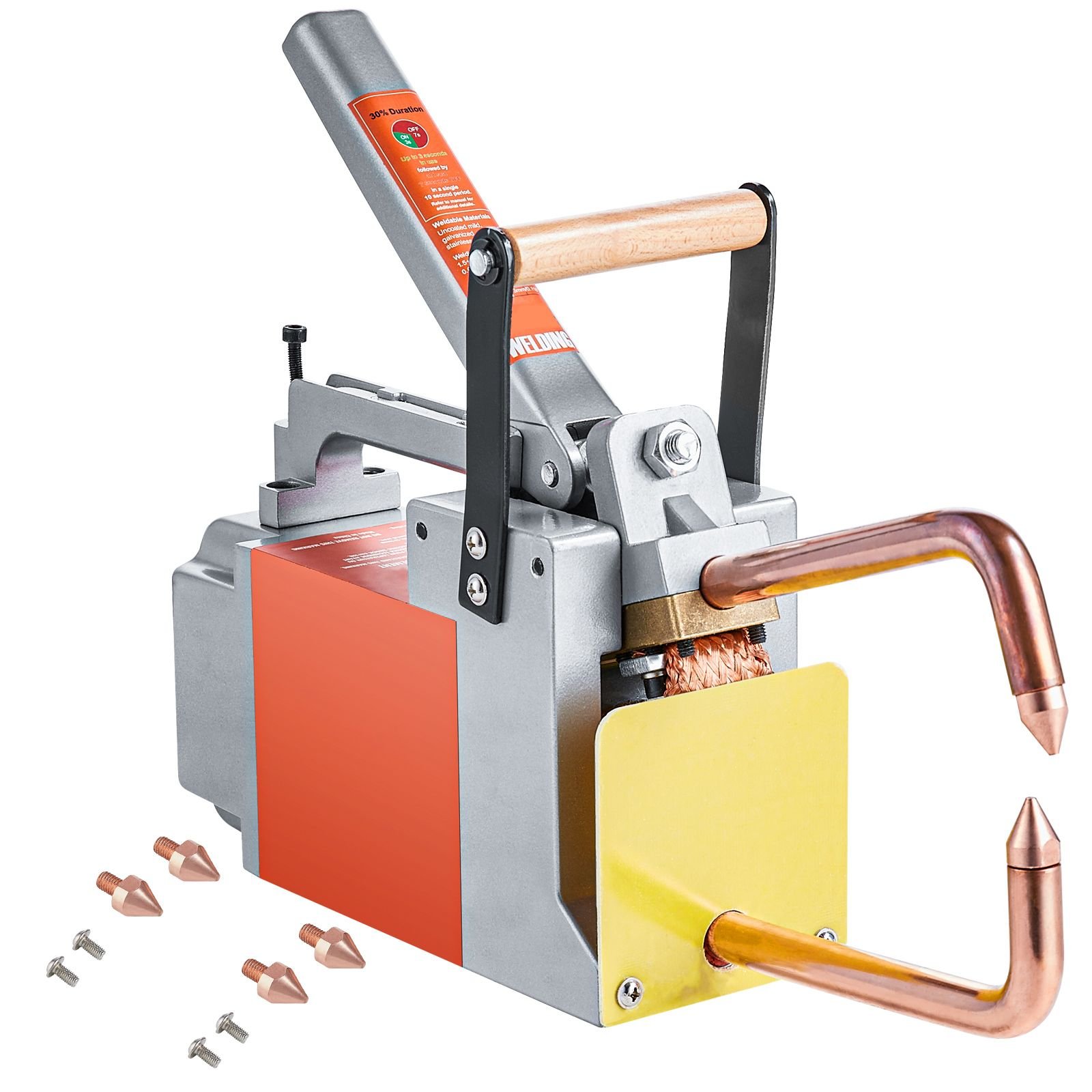 portable spot welder, 1/8 inch spot welder machine with 1.5kva input capacity, handheld welding tip gun, metal sheet spot welding machine for steel plates