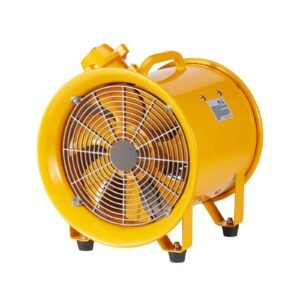 Portable Ventilator, 10" Heavy Duty Cylinder Fan, 350W Strong Shop Exhaust Fan 1942CFM, 9.8ft Power Cord (No charging head), Industrial Utility Blower for Sucking Dust, Smoke Home/Workplace