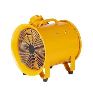 portable ventilator, 10" heavy duty cylinder fan, 350w strong shop exhaust fan 1942cfm, 9.8ft power cord (no charging head), industrial utility blower for sucking dust, smoke home/workplace