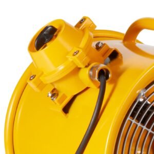 portable ventilator, 10" heavy duty cylinder fan, 350w strong shop exhaust fan 1942cfm, 9.8ft power cord (no charging head), industrial utility blower for sucking dust, smoke home/workplace